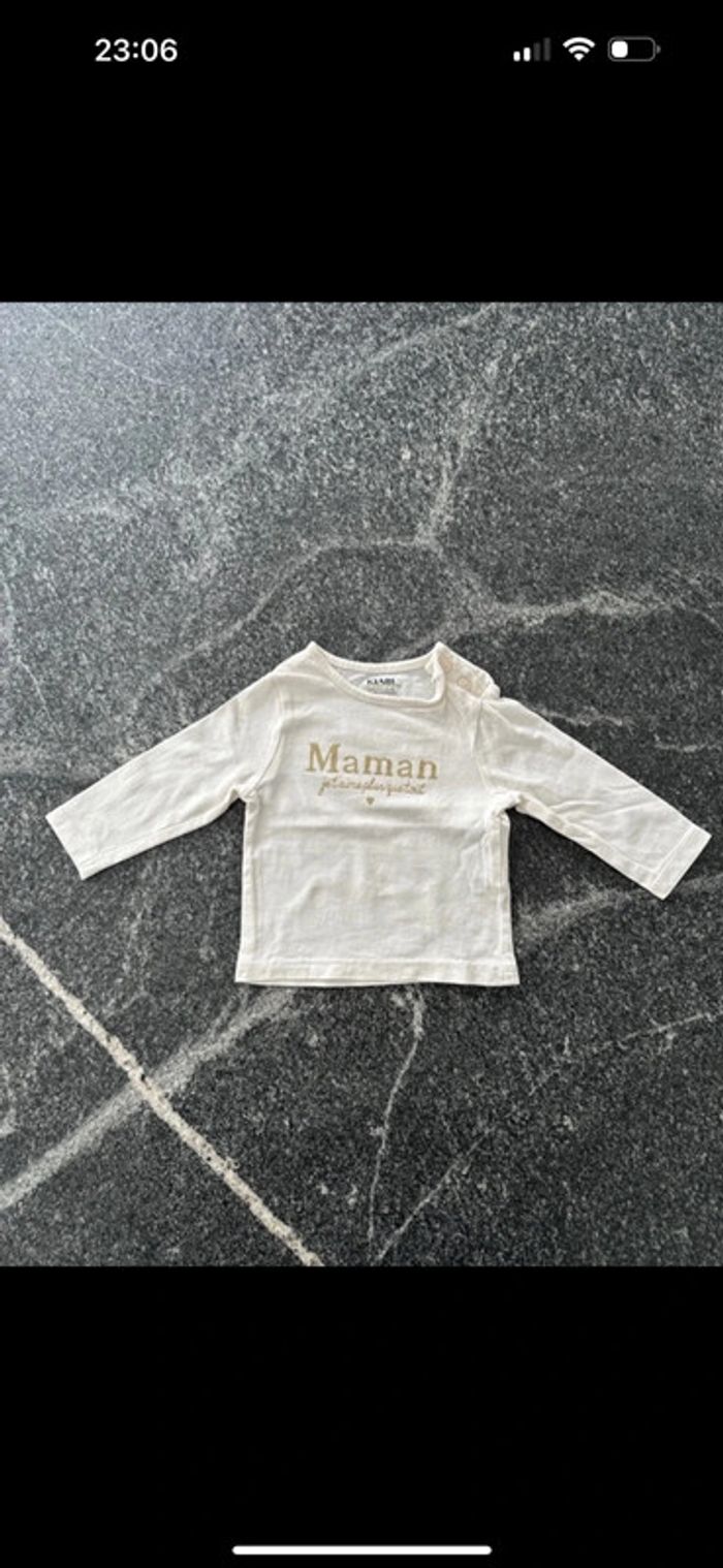 Lot de 5 tshirts manches longues filles Kiabi très bon état - photo numéro 3