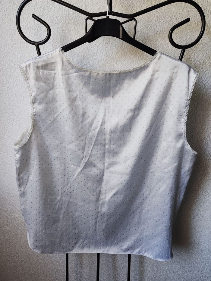 Débardeur blanc satin - photo numéro 2