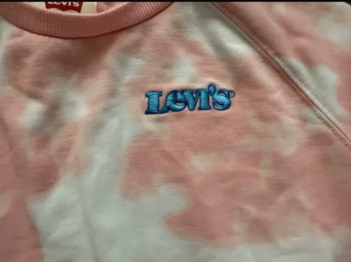 Sweat rose et blanc Levi's fille 10 ans - photo numéro 2