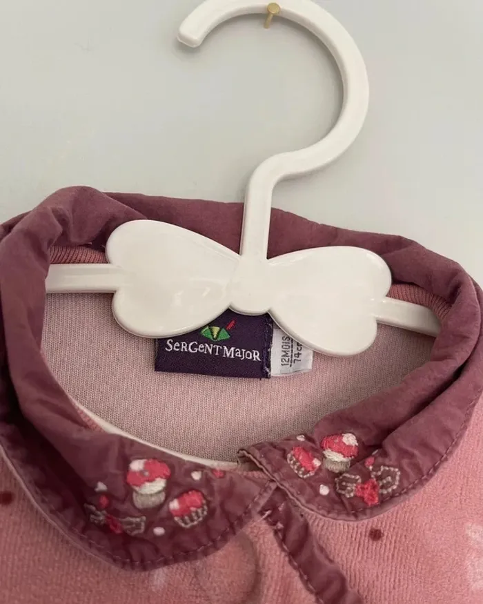 Pyjama en velours à col claudine 12 mois - Sergent Major 🎀 - photo numéro 5