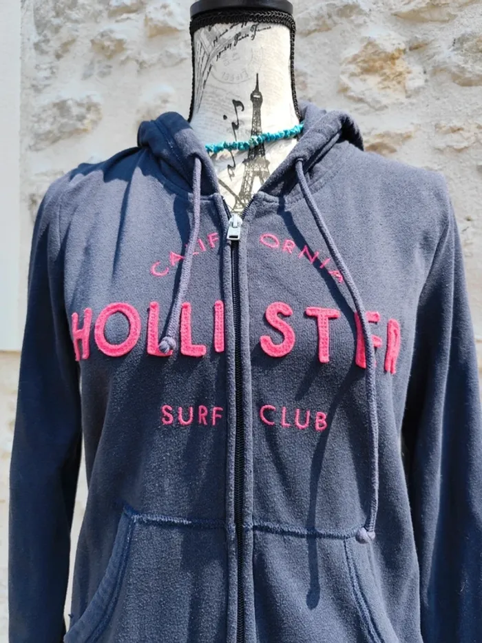 Sweat zippé Hollister femme taille M - photo numéro 2