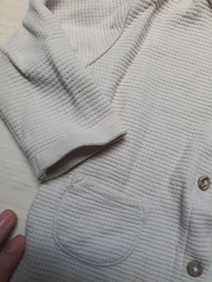 Gilet beige gaufré - photo numéro 3