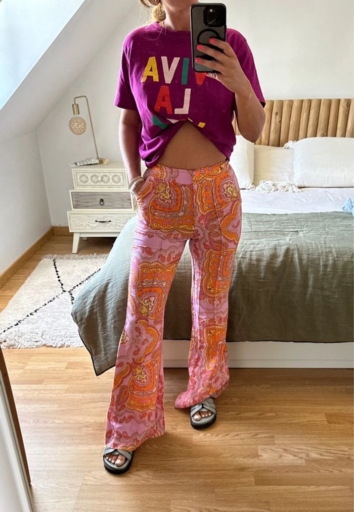 Pantalon Mango neuf motif cachemire 🌺 - photo numéro 3