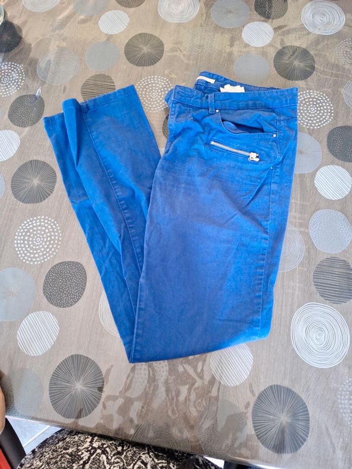 Pantalon camaïeu bleu
