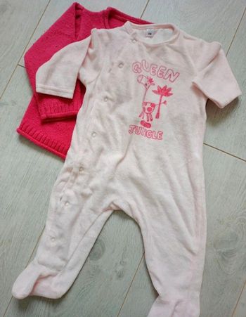 Pyjama velours 9 mois (+gilet offert 🎁)