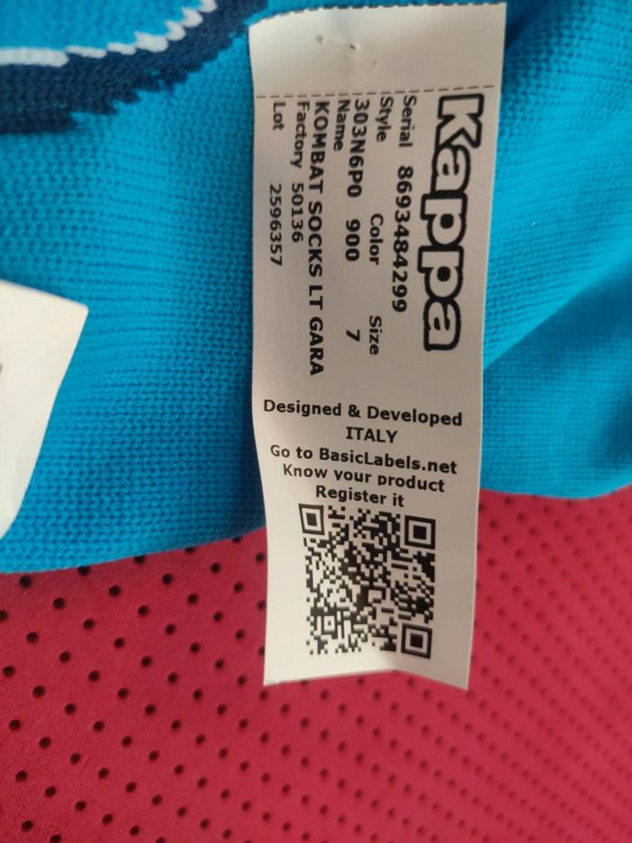 Chaussettes de foot Napoli, Kappa Authentique Officiel taille 31/34, Neuf - photo numéro 5