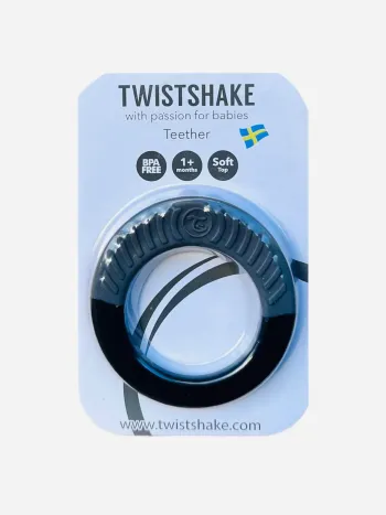 Anneau de dentition Twistshake – Noir & Gris Neuf