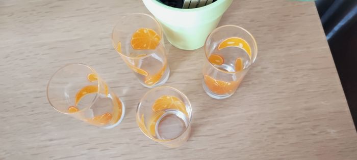 🍊 4 Grands verres motif orange 🍊 - photo numéro 4
