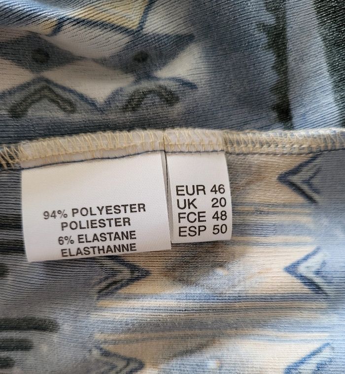 Débardeur à motifs bleu beige irisé Fosby Taille 46 - photo numéro 7