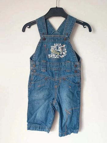 Salopette jean bleu rock / Kitchoun - 3 mois