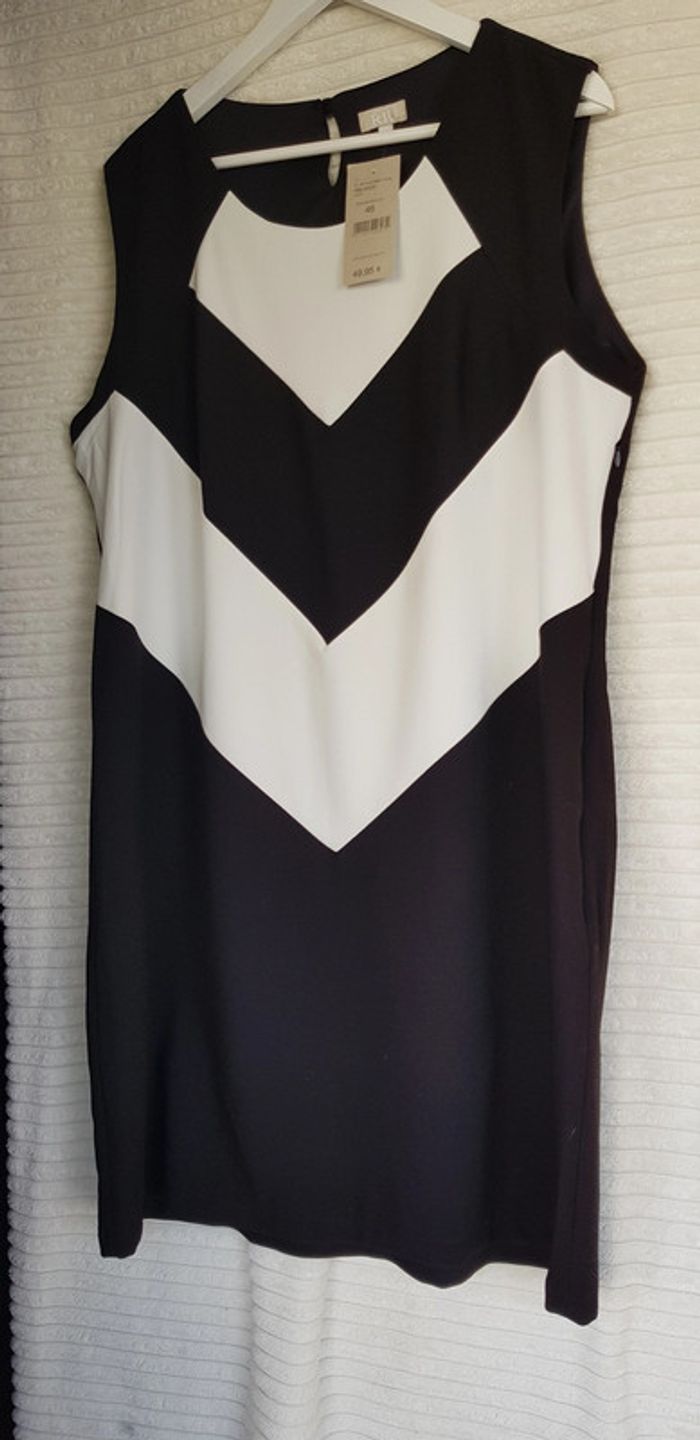 Robe Jacqueline Riu noire et blanche - photo numéro 2