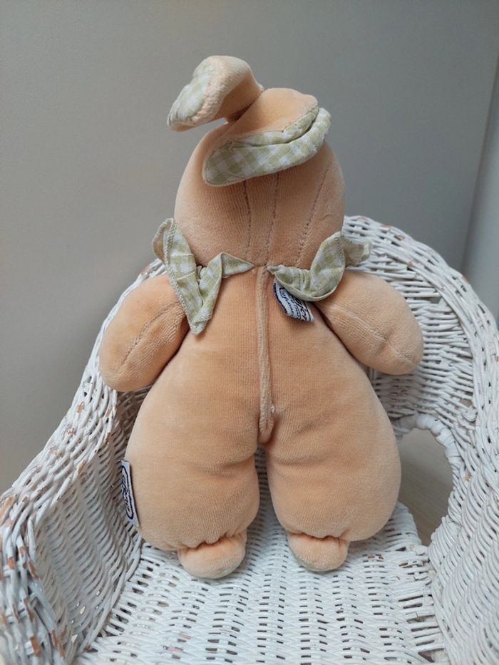 Ajena - doudou peluche lapin col vichy vert - photo numéro 4