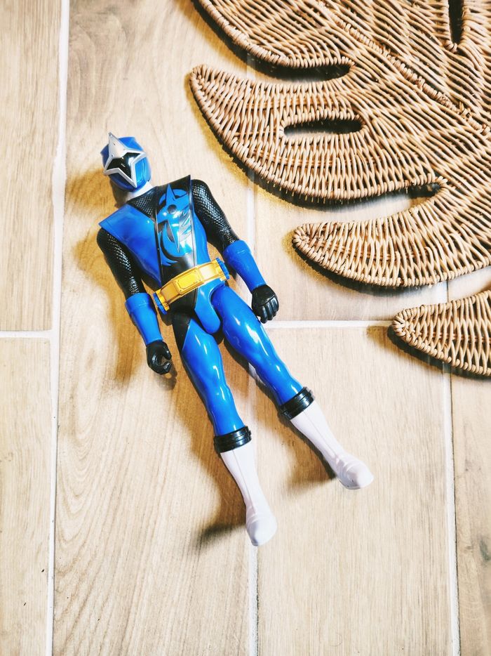 🙅 Power rangers ninja steel grande figurine du ranger bleu marque Bandai