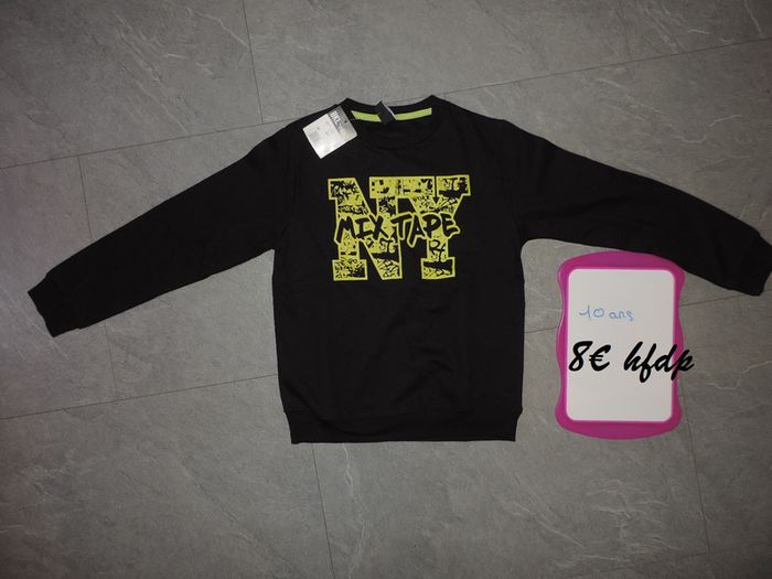 sweat taille 10 ans