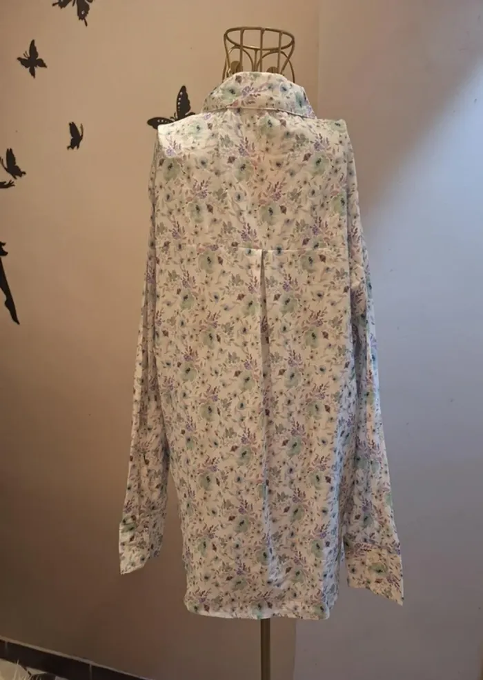 Chemise blanche fleurie - White icy - photo numéro 4