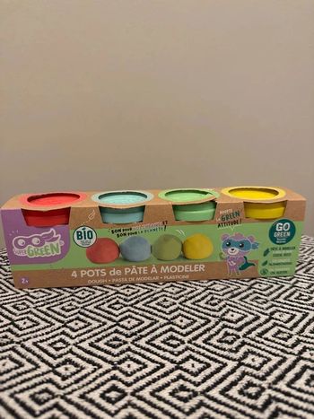 Canal Toys Super Green - 4 Pots de pâte à Modeler Bio - ECO 007