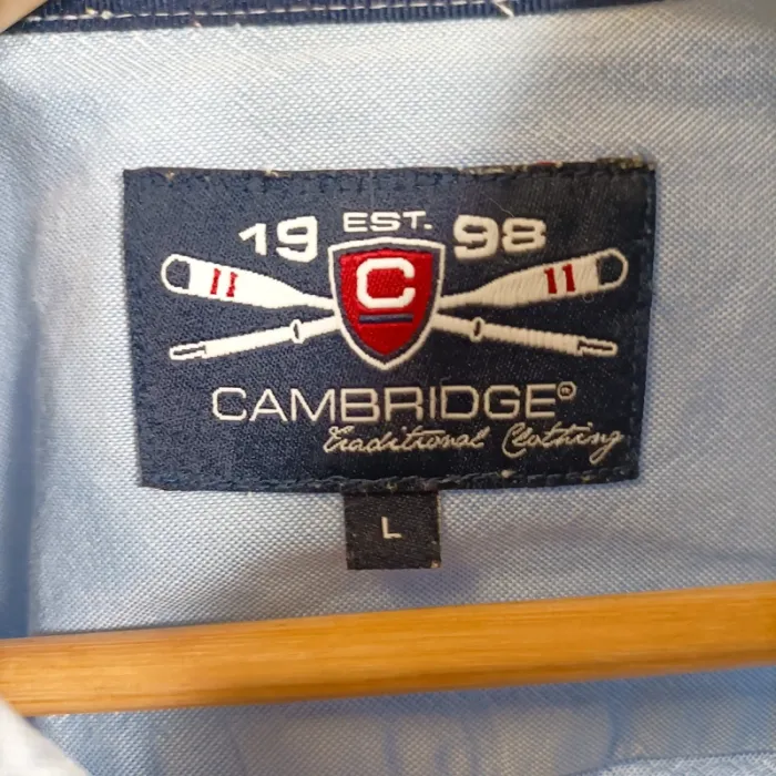 Chemise bleu clair Cambridge manches longues – 100 % coton – taille L A013 - photo numéro 9