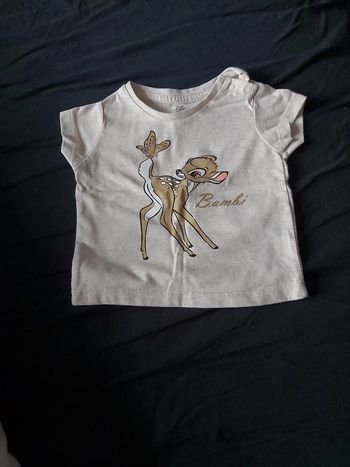 Tshirt disney baby bambi primark taille 62cm 0/3mois