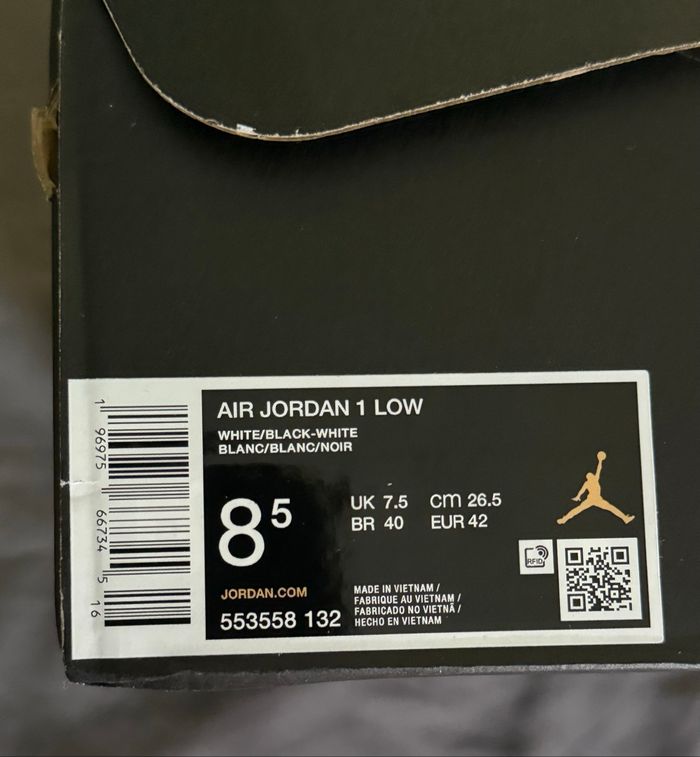 Nike Air Jordan 1 Low Panda – Neuve – Taille Homme US 8.5 / EU 42 - photo numéro 9