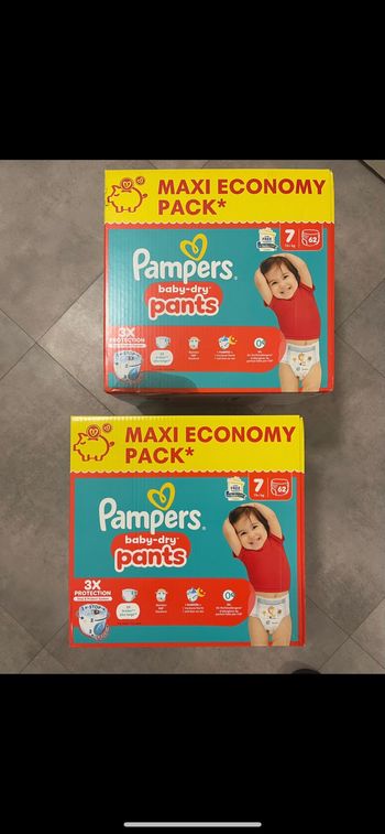 124 couches Pampers baby dry pants 7 remise 30% code zen30