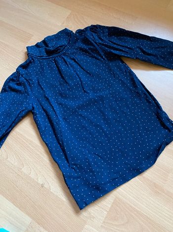 Pull col roulé marine à pois blancs Kiabi Taille 5 ans