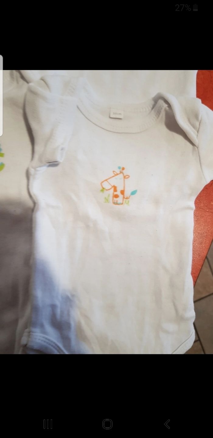 Lot de 6 bodies bébé taille 1 mois - photo numéro 3