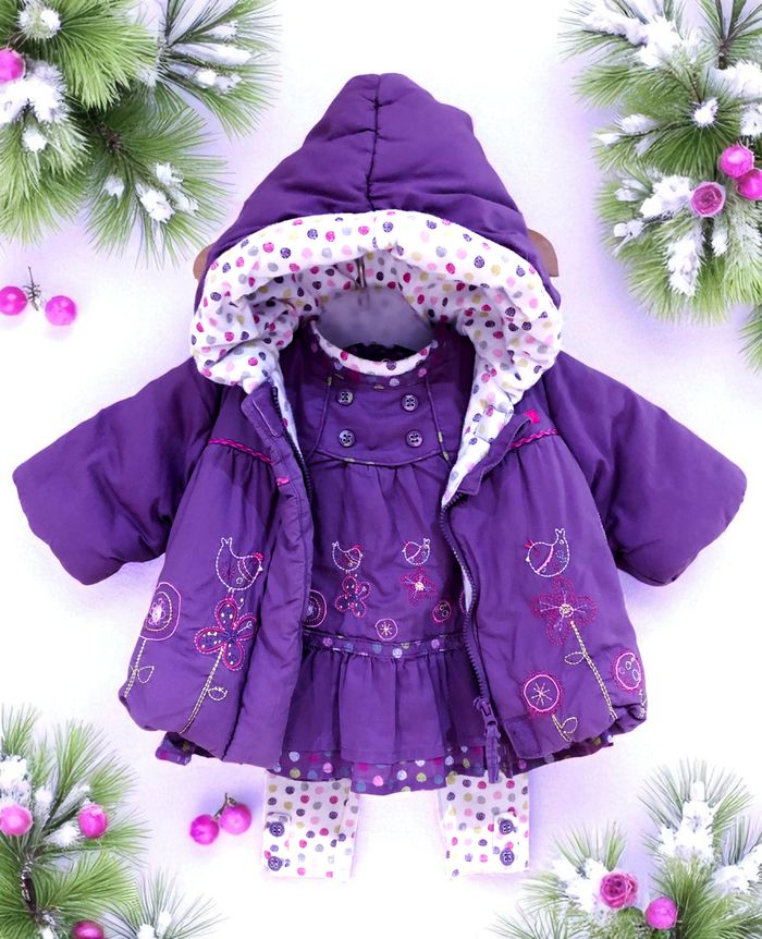 ORCHESTRA - LOT 6P BÉBÉ FILLE MÊME COLLECTION AVEC BRODERIES FLEURS & OISEAUX 1M - photo numéro 2