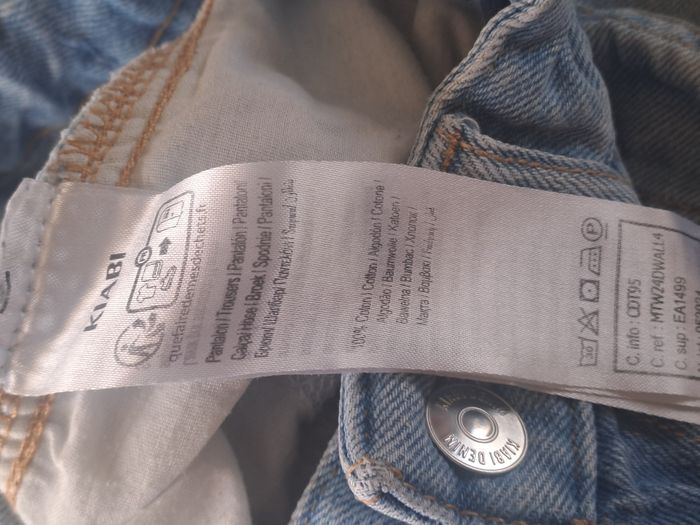 Jean style cargo bleu délavé Kiabi Taille 34 - photo numéro 7