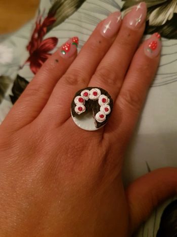 Bague fimo forêt noir