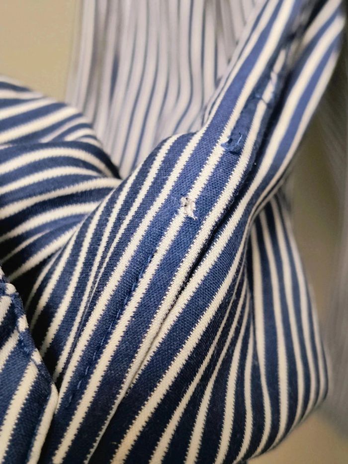 Chemise Ralph Lauren rayée bleu marine – Taille S - photo numéro 7
