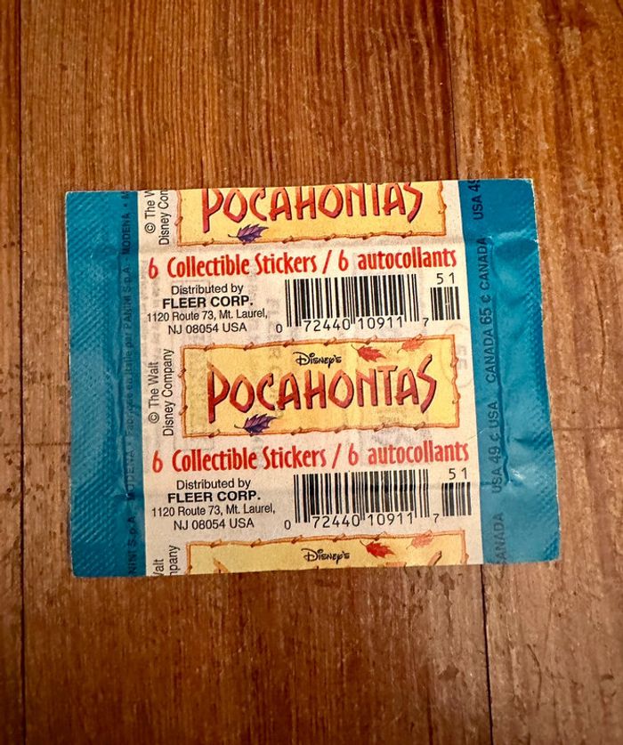 NEUF pochette stickers autocollants album Panini Disney Pocahontas fermée sachet - photo numéro 2