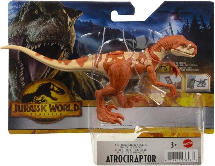 DINOSAURE  FEROCES ATROCIRAPTOR GWC97 JURASSIC WORLD DOMINION COFFRET