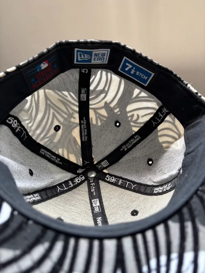 New Era 59Fifty Casquette Yankees édition vintage – motif tribal-zebre noir & blanc 57 - photo numéro 10