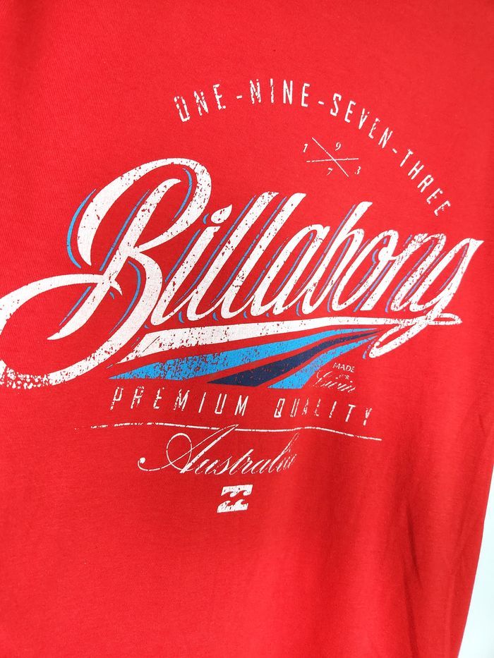 T-shirt Billabong Rouge Manches Courtes - Taille M - photo numéro 2