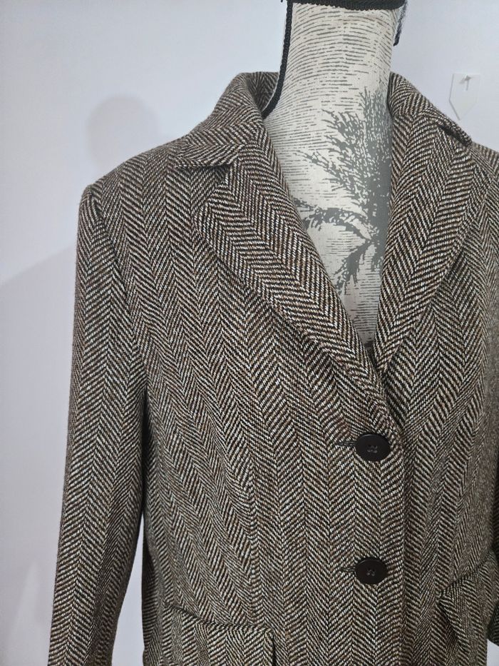 ✨ Blazer vintage en tweed à chevrons – Élégance intemporelle ✨ - photo numéro 2