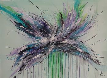 « Éclat boréal » Acrylique sur toile