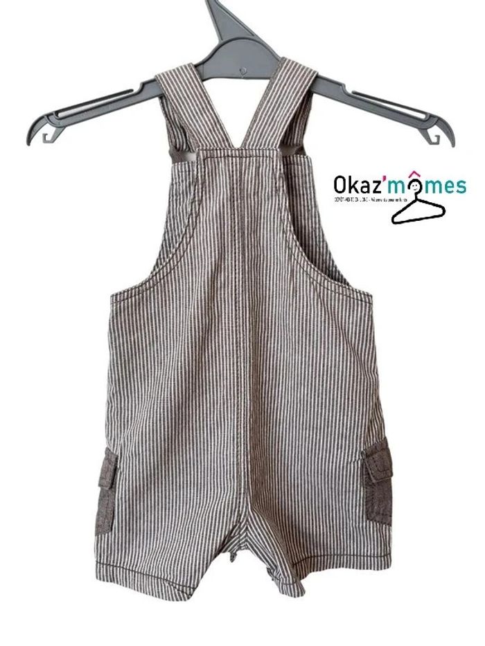 Ensemble d'été salopette courte + T-shirt / polo - bébé garçon 3 mois - photo numéro 5