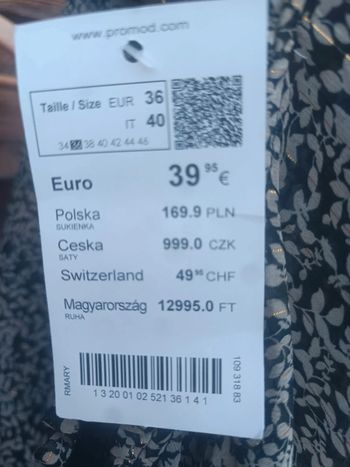 Robe transparente taille S neuve