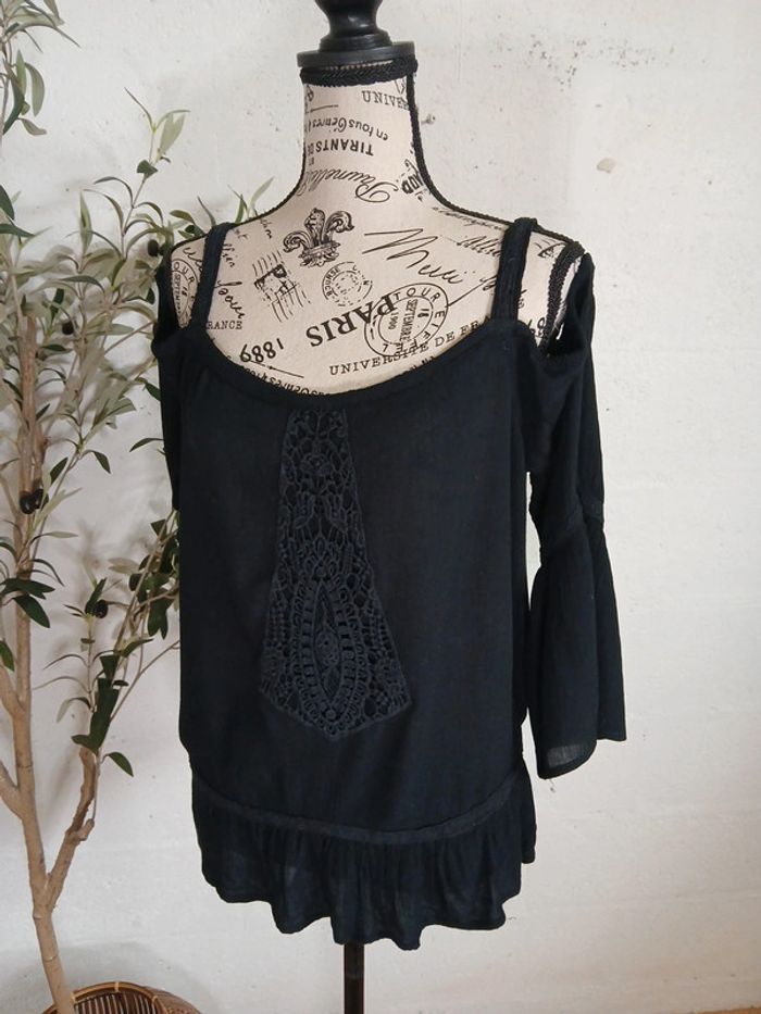Blouse bohème épaules dénudées – Taille M Jennyfer- Très bon etat - photo numéro 8