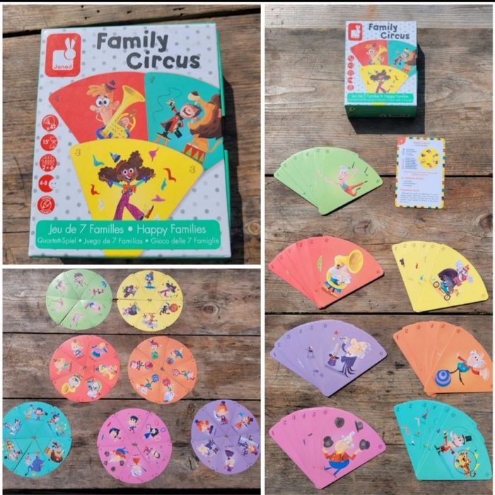 Jeu de cartes 7 familles, Janod 🎪 Family Circus 🦁