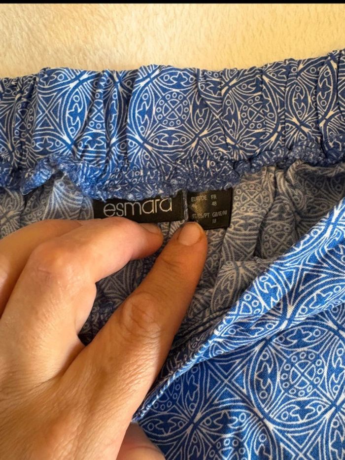 Short fluide Esmara bleu à motifs – Taille 48 - photo numéro 4