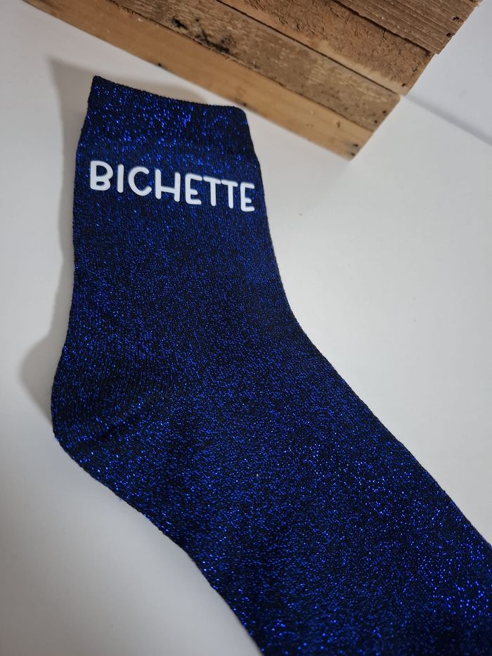 Chaussette à paillettes personnalisée 38/42 neuve - photo numéro 2
