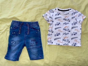 Ensemble 2 pièces, jean et T-shirt, 12 mois