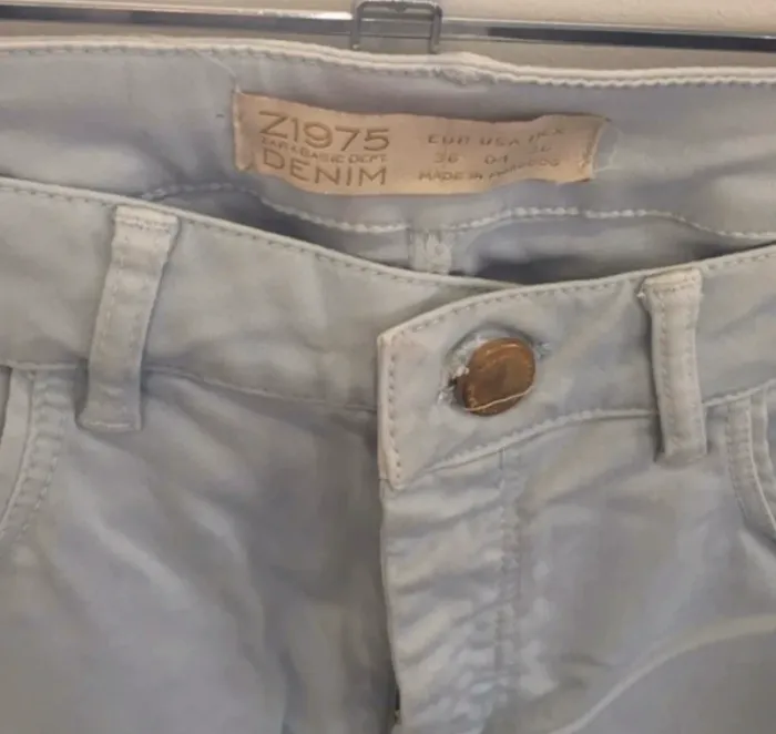 Jean slim Zara bleu ciel - photo numéro 2