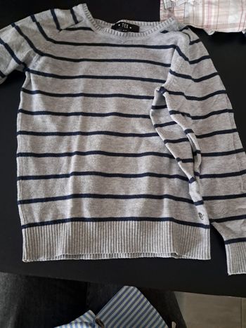 Pull fine laine à rayures