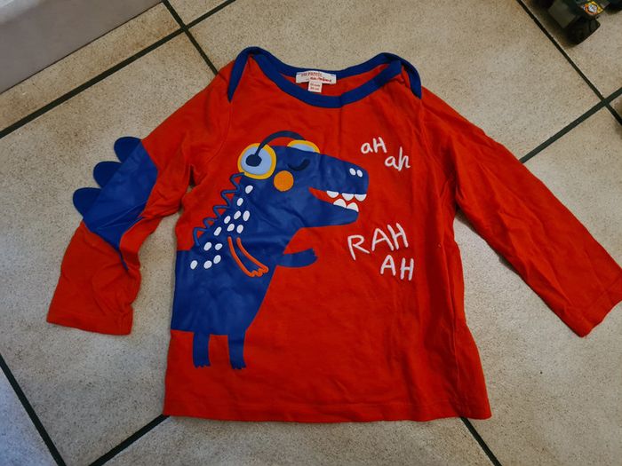 Tee shirt dpam dinosaure 24 mois - photo numéro 2