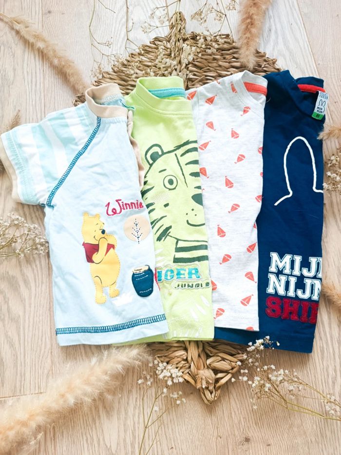 🐻 Lot De 4 tee shirt garçon 9 mois 🐻