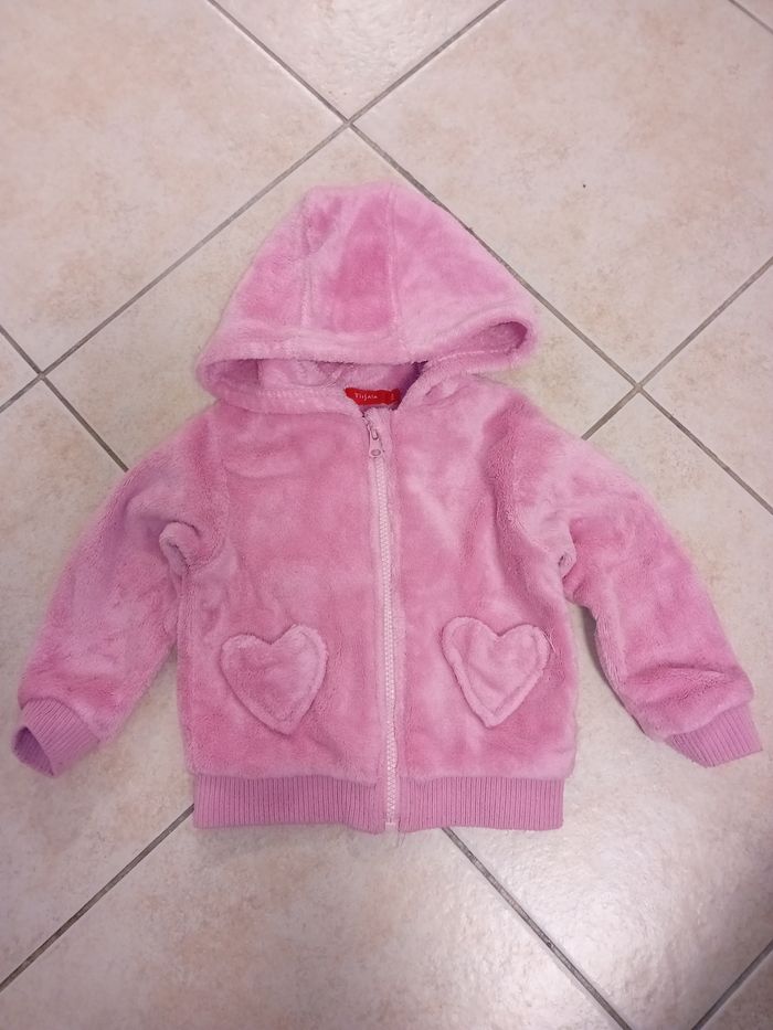Veste polaire rose 24 mois