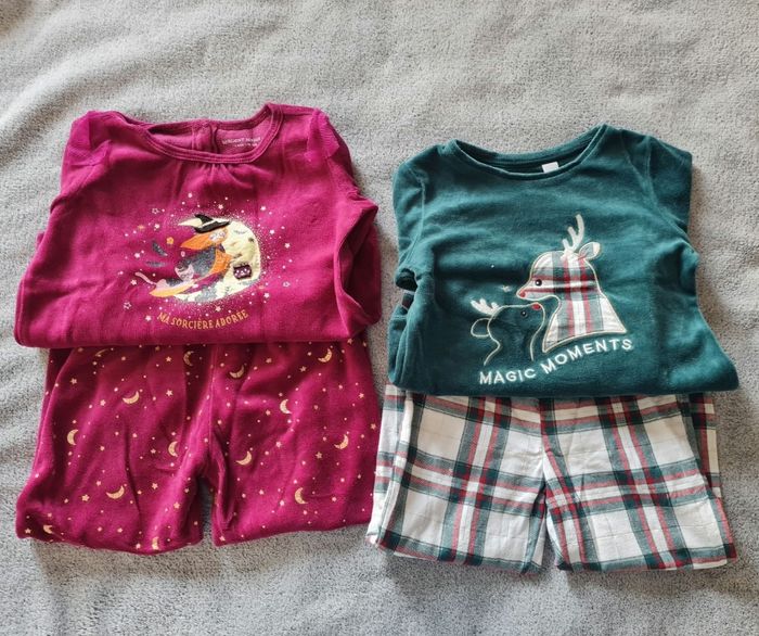 Lot de 2 pyjamas fille hiver 3 ans