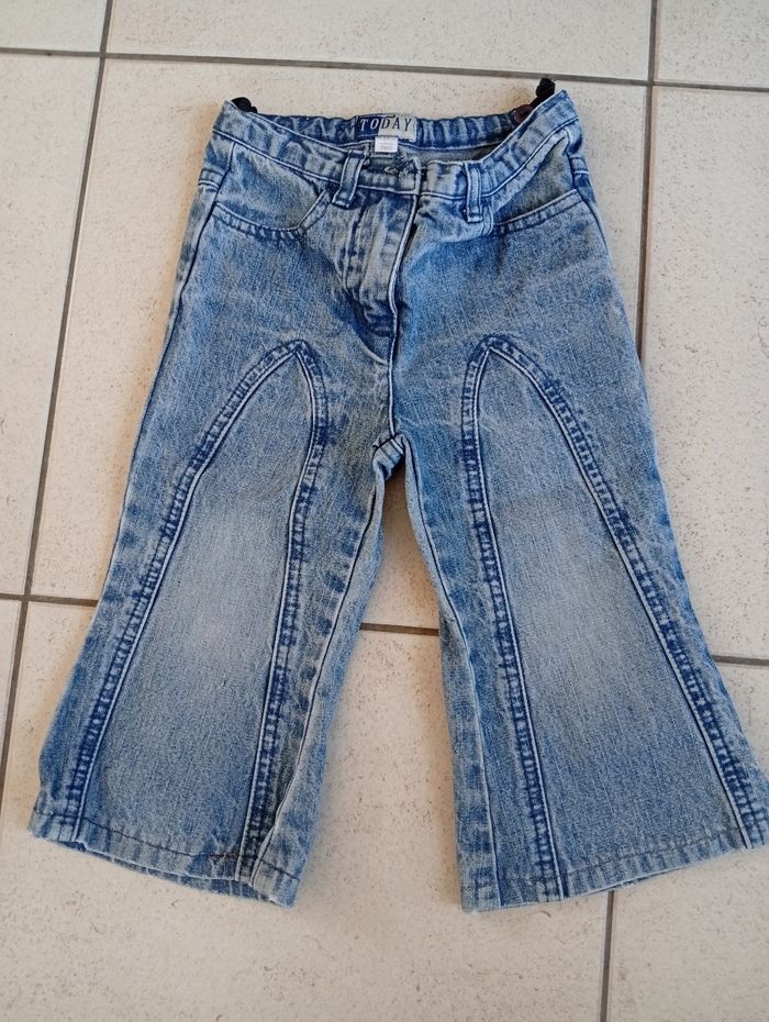 Pantalon jeans pattes d'éléphant fille 2 ans Today